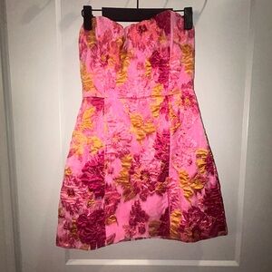 Showpo Pink and Yellow Floral Dress
